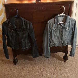 Bundle distressed denim jackets